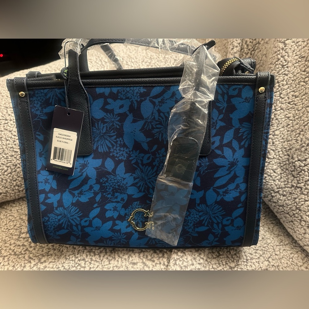 Floral Blue Handbag